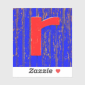 Buchstabe r aufkleber (Blatt)