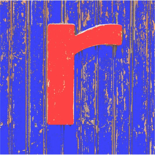 Buchstabe r aufkleber (Vorderseite)