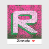 Buchstabe r aufkleber (Blatt)