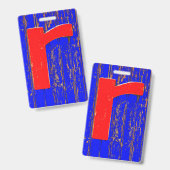 Buchstabe r ausweis (Vorder- & Rückseite)