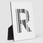 BUCHSTABE R BARCODE Erstes Anfangsbarcode-Muster Fotoplatte (Seite)