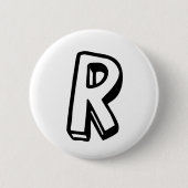 Buchstabe R Button (Vorderseite)