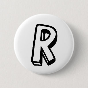 Buchstabe R Button