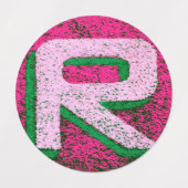 Buchstabe r etiketten (Design 2)