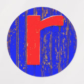 Buchstabe r etiketten (Design 2)