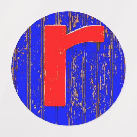 Buchstabe r etiketten (Design 1)