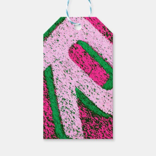 Buchstabe r geschenkanhänger (Vorderseite)