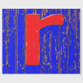 Buchstabe r geschenkpapier (Flach)