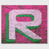 Buchstabe r geschenkpapier (Flach)