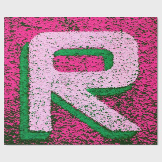 Buchstabe r geschenkpapier (Flach)