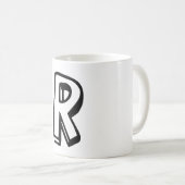 Buchstabe R Kaffeetasse (VorderseiteRechts)