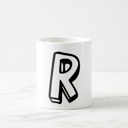 Buchstabe R Kaffeetasse (Mittel)