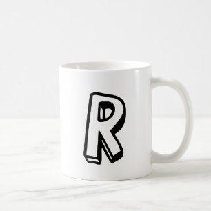 Buchstabe R Kaffeetasse