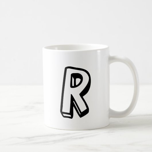 Buchstabe R Kaffeetasse (Rechts)