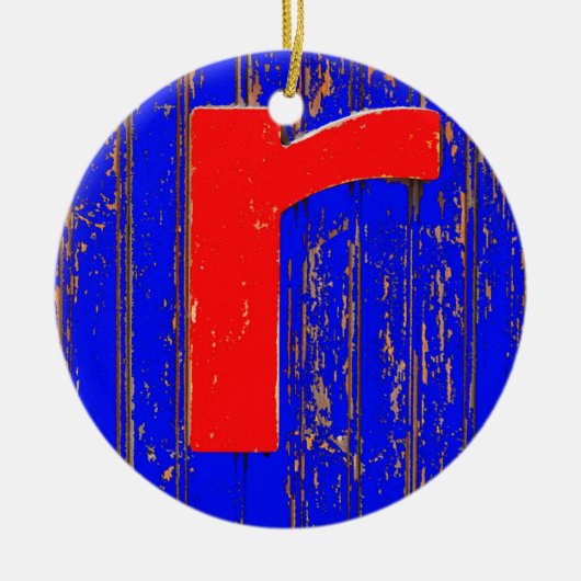 Buchstabe r keramik ornament (Vorne)