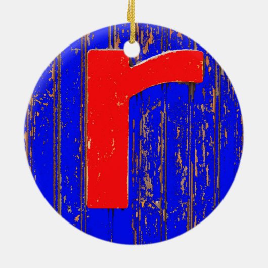 Buchstabe r keramik ornament (Hinten)