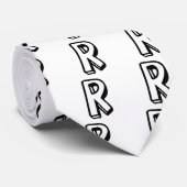 Buchstabe R Krawatte (Gerollt)