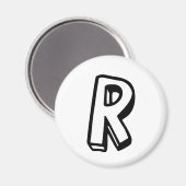 Buchstabe R Magnet (Vorderseite/Rückseite)