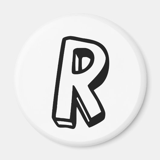 Buchstabe R Magnet (Vorne)