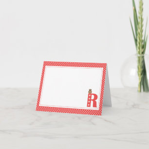 Buchstabe R mit einer schwarzen Karte