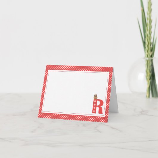 Buchstabe R mit einer schwarzen Karte (Vorderseite)
