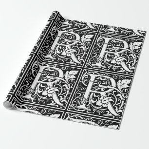 Buchstabe R Mittelalterliche Monogramm-Kunst Art N Geschenkpapier
