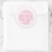 Buchstabe R Monogramm Aufkleber (Tasche)