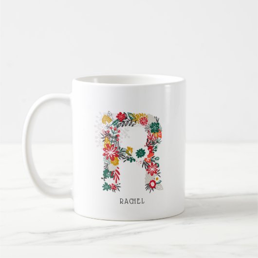 Buchstabe R | Monogramm-I-Tasse für den Blasenbrie Kaffeetasse (Links)