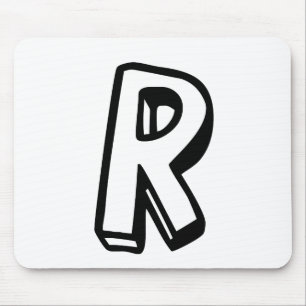 Buchstabe R Mousepad
