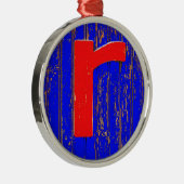 Buchstabe r ornament aus metall (Rechts)