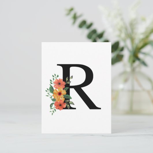 Buchstabe R Postkarte (Stehend Vorderseite)