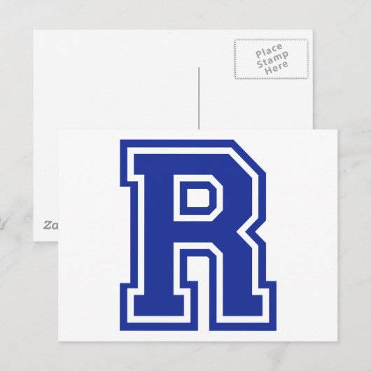 Buchstabe R Postkarte (Vorne/Hinten)