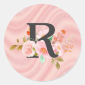 Buchstabe R Runder Aufkleber (Vorderseite)