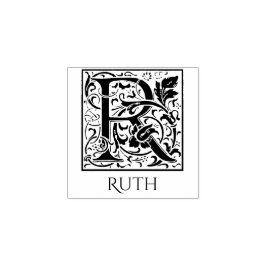 Buchstabe R Vintager erster Buchstabe mit Individu Gummistempel