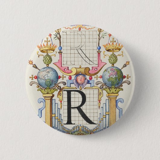 Buchstabe R von Mira Calligraphiae Monumenta Button (Vorderseite)