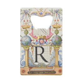 Buchstabe R von Mira Calligraphiae Monumenta Geldbeutel Flaschenöffner