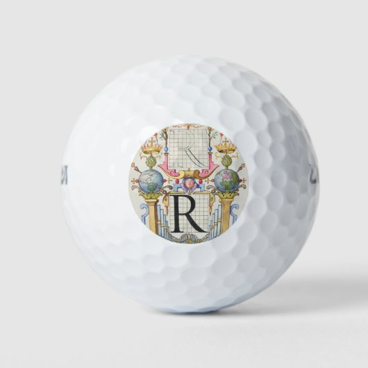 Buchstabe R von Mira Calligraphiae Monumenta Golfball (Vorderseite)