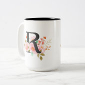 Buchstabe R Zweifarbige Tasse (Vorderseite Links)