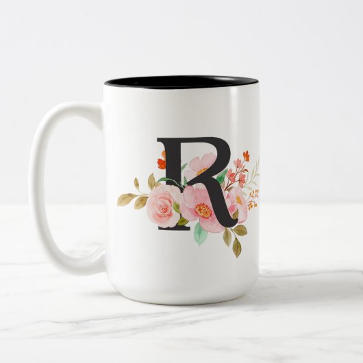 Buchstabe R Zweifarbige Tasse (Links)
