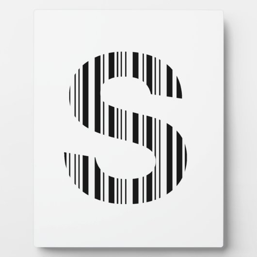 BUCHSTABE S BAR CODE Erstes Anfangsbarcode-Muster Fotoplatte (Vorderseite)