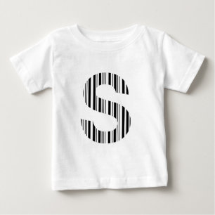 BUCHSTABE S BARCODE Erstes Anfangsbuchstaben-Barco Baby T-shirt