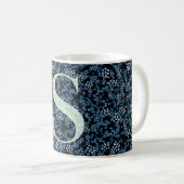 Buchstabe S - blaue und grüne Freiheit Kaffeetasse (VorderseiteRechts)