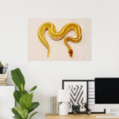 Buchstabe "S" Gelbe Ball Python Poster (Heimbüro)