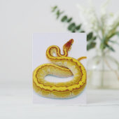 Buchstabe "S" Gelbe Ball Python Postkarte (Stehend Vorderseite)