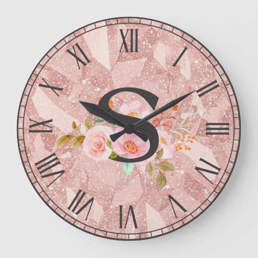 Buchstabe S Große Wanduhr (Vorderseite)