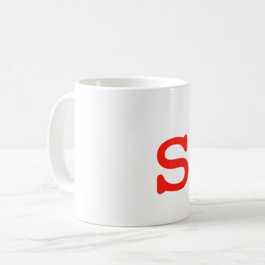 Buchstabe S Kaffeetasse (Vorderseite Links)