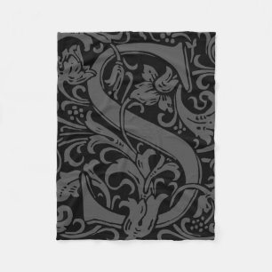 Buchstabe S Mittelalterliche Monogramm-Kunst Art N Fleecedecke