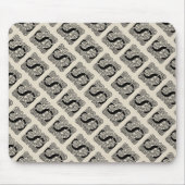 Buchstabe S Monogramm Vintage-Knotenprint Mousepad (Vorne)