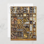 Buchstabe S Postkarte (Vorne/Hinten)