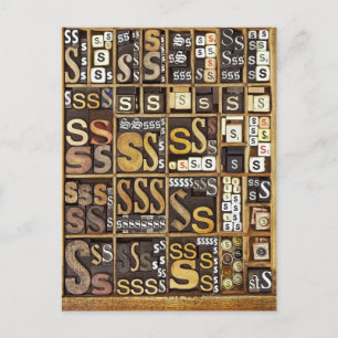 Buchstabe S Postkarte